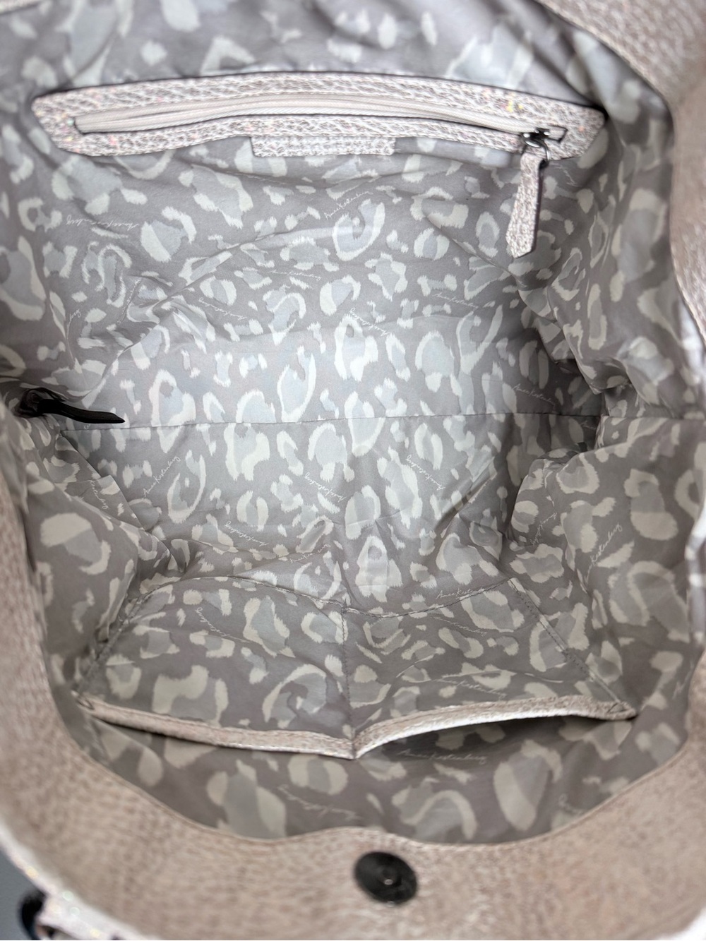 Aimee Kestenberg Sunbury Iridescent Holographic Genuine Leather Tote Satchel - Picture 5 of 12